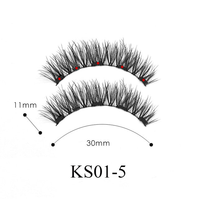 1SET Magnetic liquid Eyeliner with Five False Eyelashes Handmade Lashes Waterproof Eye Liner Women Eye Makeup Stylish Tools