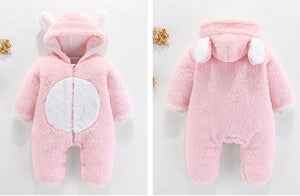 2019 Newborn Baby Winter Hoodie Clothes Polyester Infant Baby Girls Pink Climbing New Spring Outwear Rompers 3m 12m Boy Jumpsuit