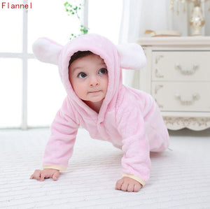 2019 Newborn Baby Winter Hoodie Clothes Polyester Infant Baby Girls Pink Climbing New Spring Outwear Rompers 3m 12m Boy Jumpsuit