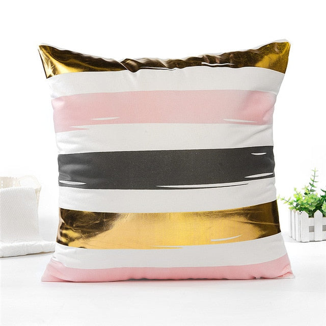 Decorative Black Gold Pillowcase