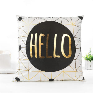 Decorative Black Gold Pillowcase