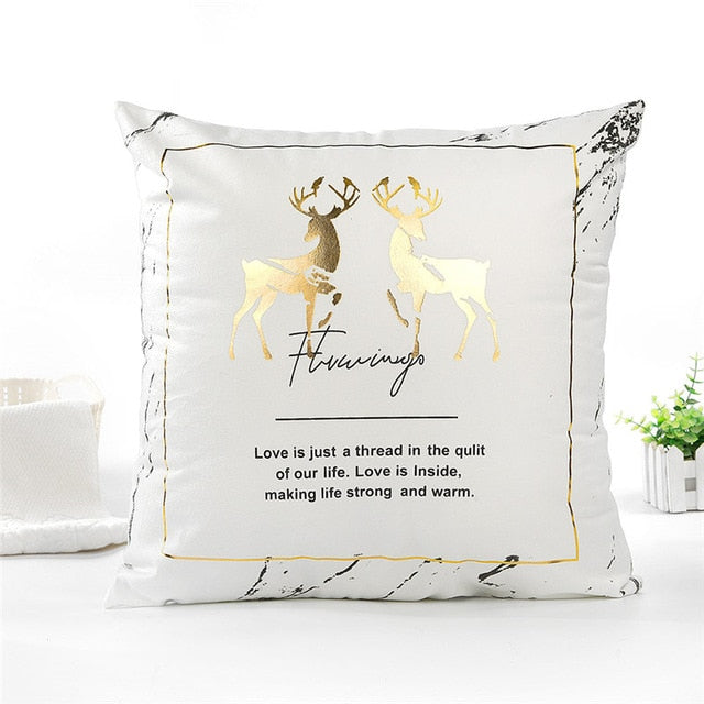 Decorative Black Gold Pillowcase