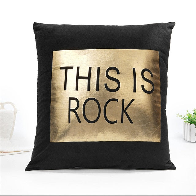 Decorative Black Gold Pillowcase