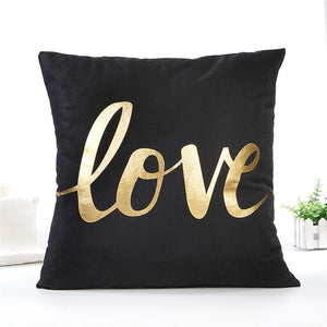 Decorative Black Gold Pillowcase