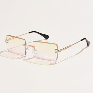 Fashion Rimless Rectangle Sunglasses