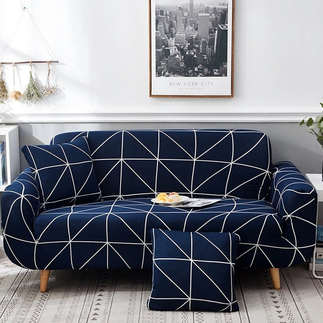 Cross Pattern Elastic Sofa Cover