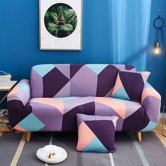 Cross Pattern Elastic Sofa Cover