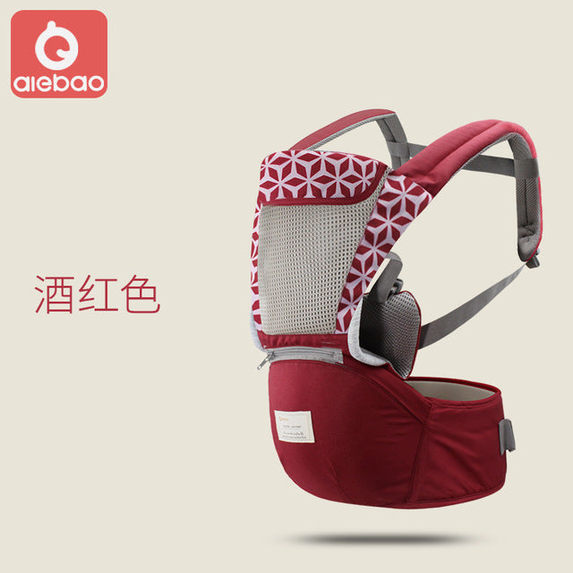 AIEBAO Ergonomic Baby Carrier Infant Kid Baby Hipseat Sling Front Facing Kangaroo Baby Wrap Carrier for Baby Travel 0 18 Months