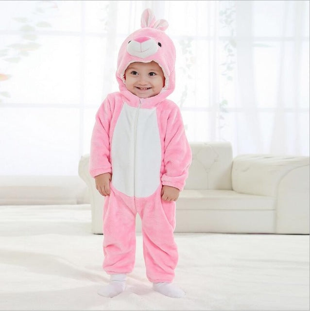 Baby rompers 2017 boys sleepwear girls newborn clothes Hello kitty Cartoon Jumpsuit Pajamas warm cute animal macacao bebe YJY11