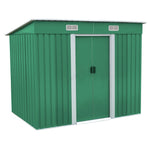 Load image into Gallery viewer, BIRCHTREE New Garden Shed Metal Pent Roof Outdoor Storage With Free Foundation
