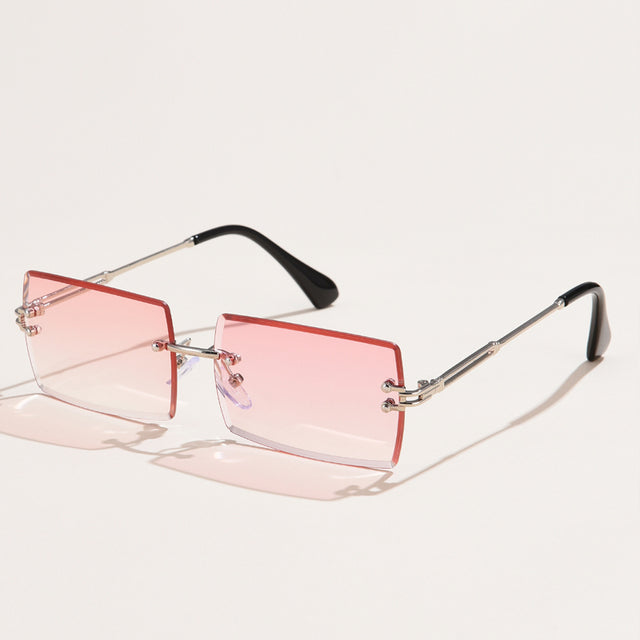 Fashion Rimless Rectangle Sunglasses