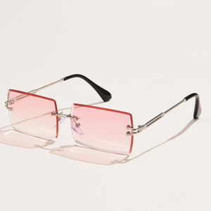 Fashion Rimless Rectangle Sunglasses