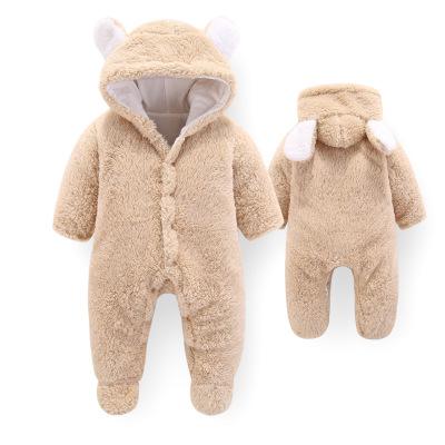 2019 Newborn Baby Winter Hoodie Clothes Polyester Infant Baby Girls Pink Climbing New Spring Outwear Rompers 3m 12m Boy Jumpsuit