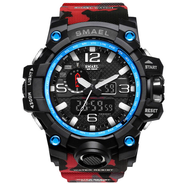 Men Military Watch 50m Waterproof Wristwatch LED Quartz Clock Sport Watch Male relogios masculino 1545 Sport Watch Men S Shock