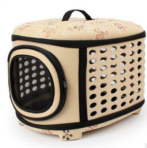 Small Pet Dog Cat Puppy Carrier Portable Cage Crate Transporter Bag - Pink