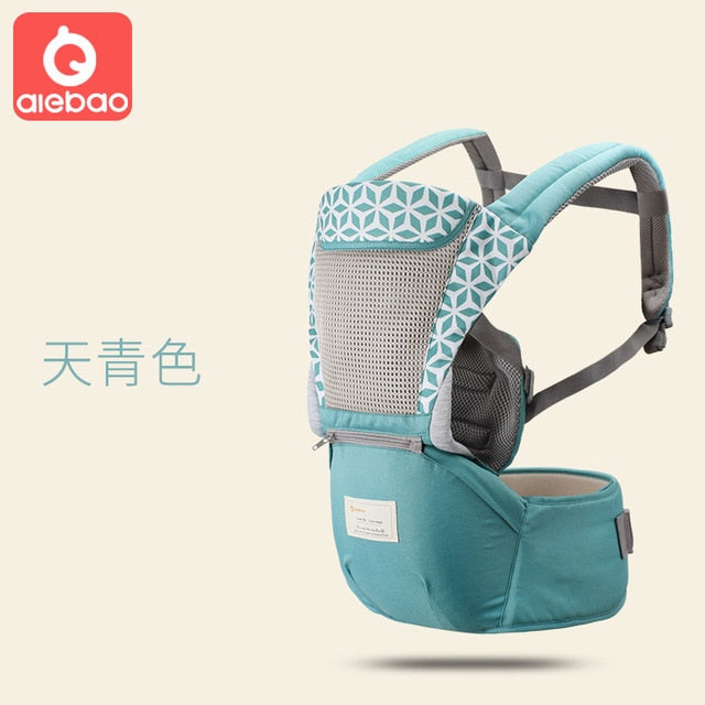 AIEBAO Ergonomic Baby Carrier Infant Kid Baby Hipseat Sling Front Facing Kangaroo Baby Wrap Carrier for Baby Travel 0 18 Months