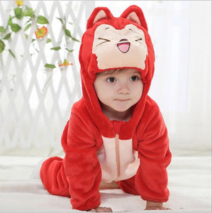 Baby rompers 2017 boys sleepwear girls newborn clothes Hello kitty Cartoon Jumpsuit Pajamas warm cute animal macacao bebe YJY11