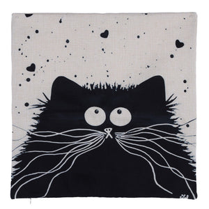 Cartoon Cat Pillow Cover