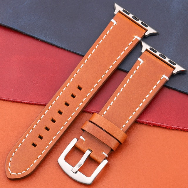 Genuine Leather Strap For Apple Watch