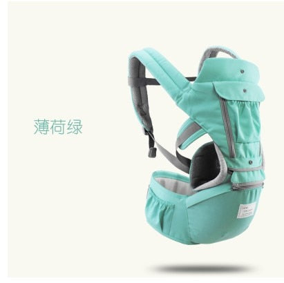 AIEBAO Ergonomic Baby Carrier Infant Kid Baby Hipseat Sling Front Facing Kangaroo Baby Wrap Carrier for Baby Travel 0 18 Months