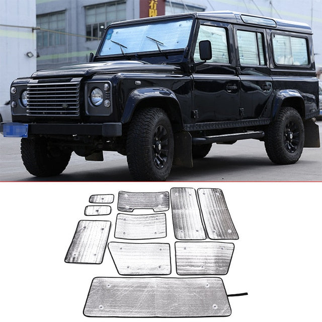 New Defender 110 Full Windscreen And Glass Sunshade Protection Kit With Suction Cups