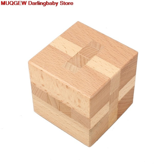 Hot Sale Wooden Intelligence Toy Chinese Brain Teaser Game 3D IQ Puzzle For Kids Adults Understanding Thinking Practical Ability