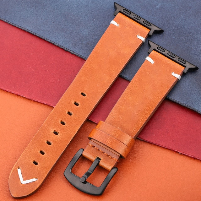 Genuine Leather Strap For Apple Watch