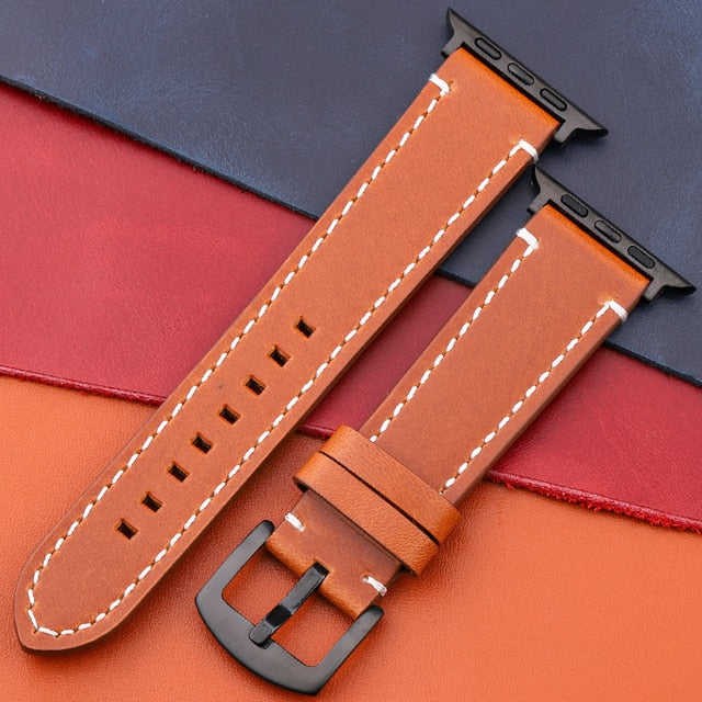 Genuine Leather Strap For Apple Watch