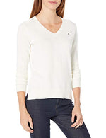 Load image into Gallery viewer, Nautica Women&#39;s Effortless J-Class Long Sleeve 100% Cotton V-Neck Sweater
