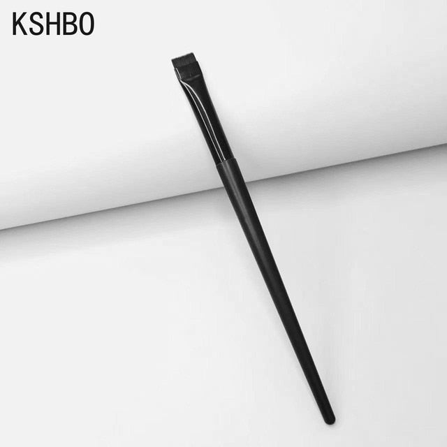 KSHBO Thin Eyebrow Eyeliner Brush Super Fine Angled Brow Contour Brush Portable Women Eyebrow Liner Cream Cosmetic Makeup Tools| |