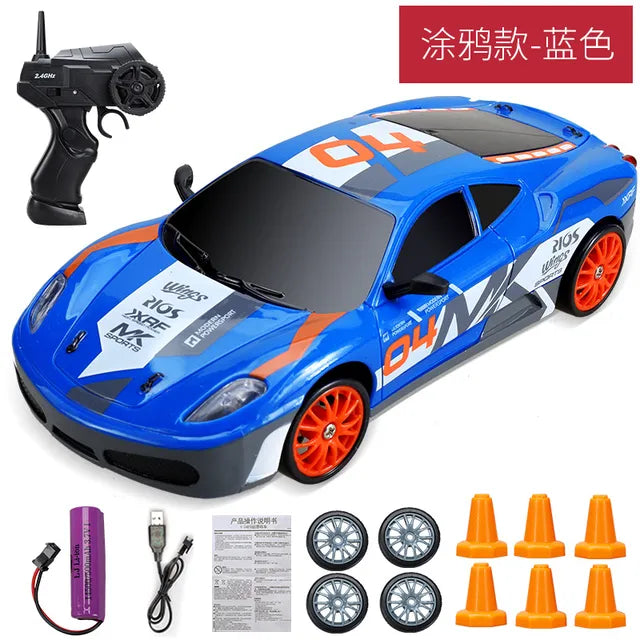 2.4G High speed Drift Rc Car 4WD Toy Remote Control AE86 Model GTR Vehicle Car RC Racing Cars Toy for Children Christmas Gifts High speed Drift Rc Car 4WD Toy Remote Control AE86 Model GTR Vehicle Car RC Racing Cars Toy for Children Christmas Gifts