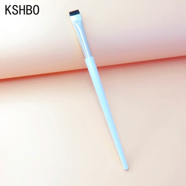 KSHBO Thin Eyebrow Eyeliner Brush Super Fine Angled Brow Contour Brush Portable Women Eyebrow Liner Cream Cosmetic Makeup Tools| |