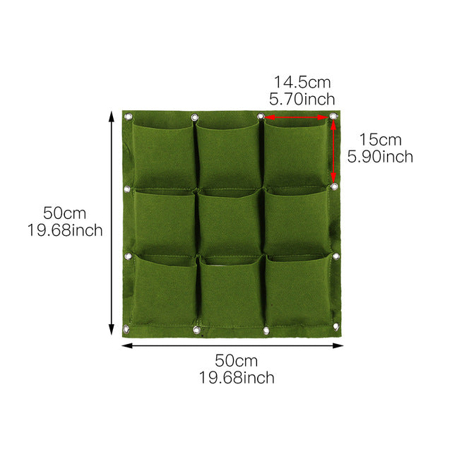 4/7/9/18/25/36/49/72 Pockets Wall Hanging Planting Bags Green Plant Grow Planter Vertical Garden Living Bag Garden Supplies Bags