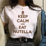 Load image into Gallery viewer, 2020 Nutella Print T Shirt Women 90s Harajuku Kawaii Fashion T shirt Graphic Cute Cartoon Tshirt Korean Style Top Tees Female|T-Shirts
