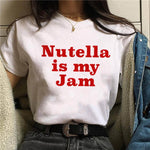 Load image into Gallery viewer, 2020 Nutella Print T Shirt Women 90s Harajuku Kawaii Fashion T shirt Graphic Cute Cartoon Tshirt Korean Style Top Tees Female|T-Shirts
