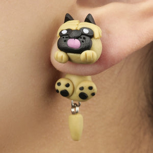 Cute Animal Earrings For Women Girls Hanging 3D Cartoon Lovely Cat Dog Stud Earrings Polymer Clay Ear Stud 2020 Trend Jewelry|Stud Earrings|