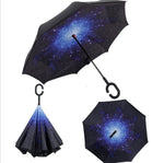 Load image into Gallery viewer, Windproof Reverse Folding Double Layer inverted car Umbrella Self Stand upside down women&#39;s rain umbrella c handle drop shipping
