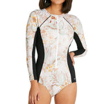 Load image into Gallery viewer, New Womens Long Sleeves Surf Bathing Suit One Piece Suit Swimwear Beachwear Printed Bathers Rash Guard Swim Maillot De Bain Surf| |
