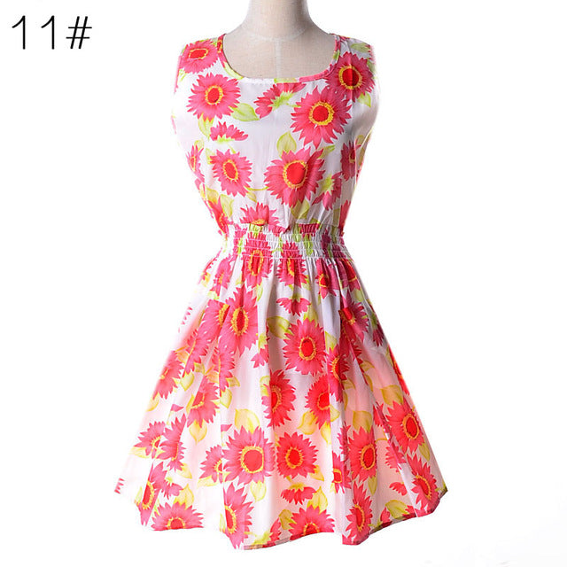 Casual Summer Dress Women Clothes 2018 Sexy Floral Chiffon Short Party Dresses Korean Elegant Vestido De Festa Verano Robe Femme