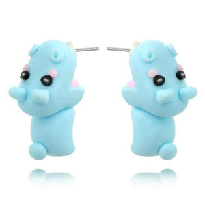 Cute Animal Earrings For Women Girls Hanging 3D Cartoon Lovely Cat Dog Stud Earrings Polymer Clay Ear Stud 2020 Trend Jewelry|Stud Earrings|