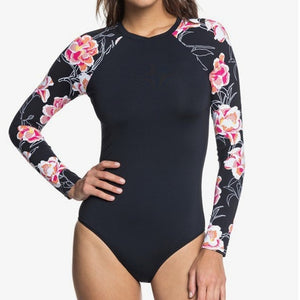 New Womens Long Sleeves Surf Bathing Suit One Piece Suit Swimwear Beachwear Printed Bathers Rash Guard Swim Maillot De Bain Surf| |