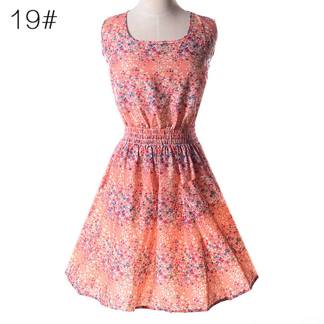 Casual Summer Dress Women Clothes 2018 Sexy Floral Chiffon Short Party Dresses Korean Elegant Vestido De Festa Verano Robe Femme