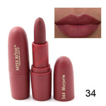 Load image into Gallery viewer, New MISS ROSE Lipstick Matte Waterproof Velvet Lip Stick 18 Colors Sexy Red Brown Pigments Makeup Matte Lipsticks Beauty Lips
