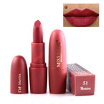 Load image into Gallery viewer, New MISS ROSE Lipstick Matte Waterproof Velvet Lip Stick 18 Colors Sexy Red Brown Pigments Makeup Matte Lipsticks Beauty Lips
