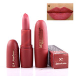 Load image into Gallery viewer, New MISS ROSE Lipstick Matte Waterproof Velvet Lip Stick 18 Colors Sexy Red Brown Pigments Makeup Matte Lipsticks Beauty Lips
