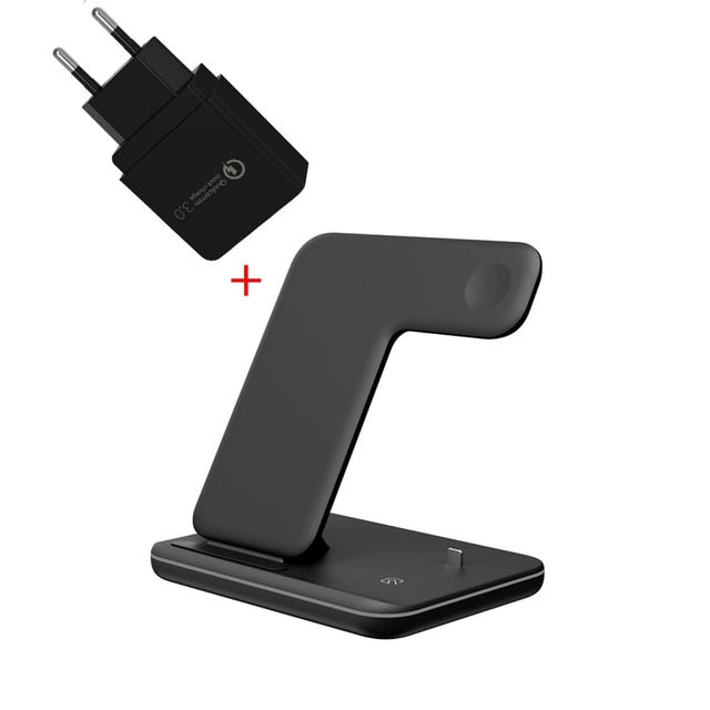 Qi Wireless Charger Stand Holder Station 15W Fast Charging Dock For Apple Watch Series 4 3 2 Airpods Iphone 11 Pro Max XS MAX XR