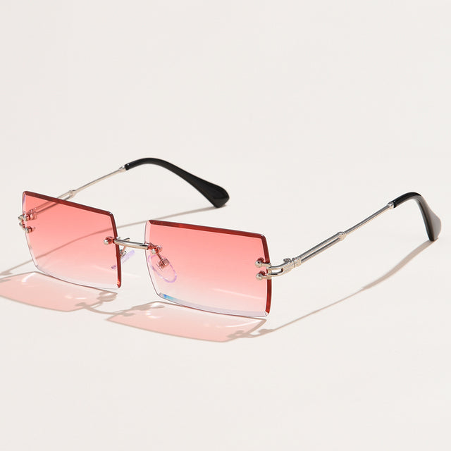 Fashion Rimless Rectangle Sunglasses