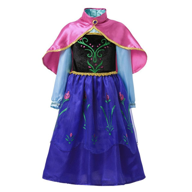 Fancy Baby Girl Princess Clothes Kid Jasmine Rapunzel Aurora Belle Ariel Cosplay Costume Child Elsa Anna Elena Sofia Party Dress