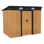 Load image into Gallery viewer, BIRCHTREE New Garden Shed Metal Pent Roof Outdoor Storage With Free Foundation
