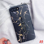 Load image into Gallery viewer, AXBETY For iPhone 7 7 Plus / 8 Plus X / XS MAX/XR Fashion Marble silicon Loop Ring Phone Cases For iPhone 7 Case Stand Cover 6S
